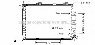 AVA QUALITY COOLING msa2208 -  Радиатор, охлаждение двигателя
